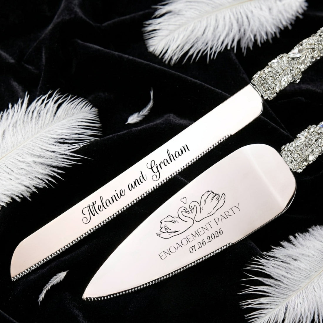 Swan Silver Cake Set - ELENA HONCH