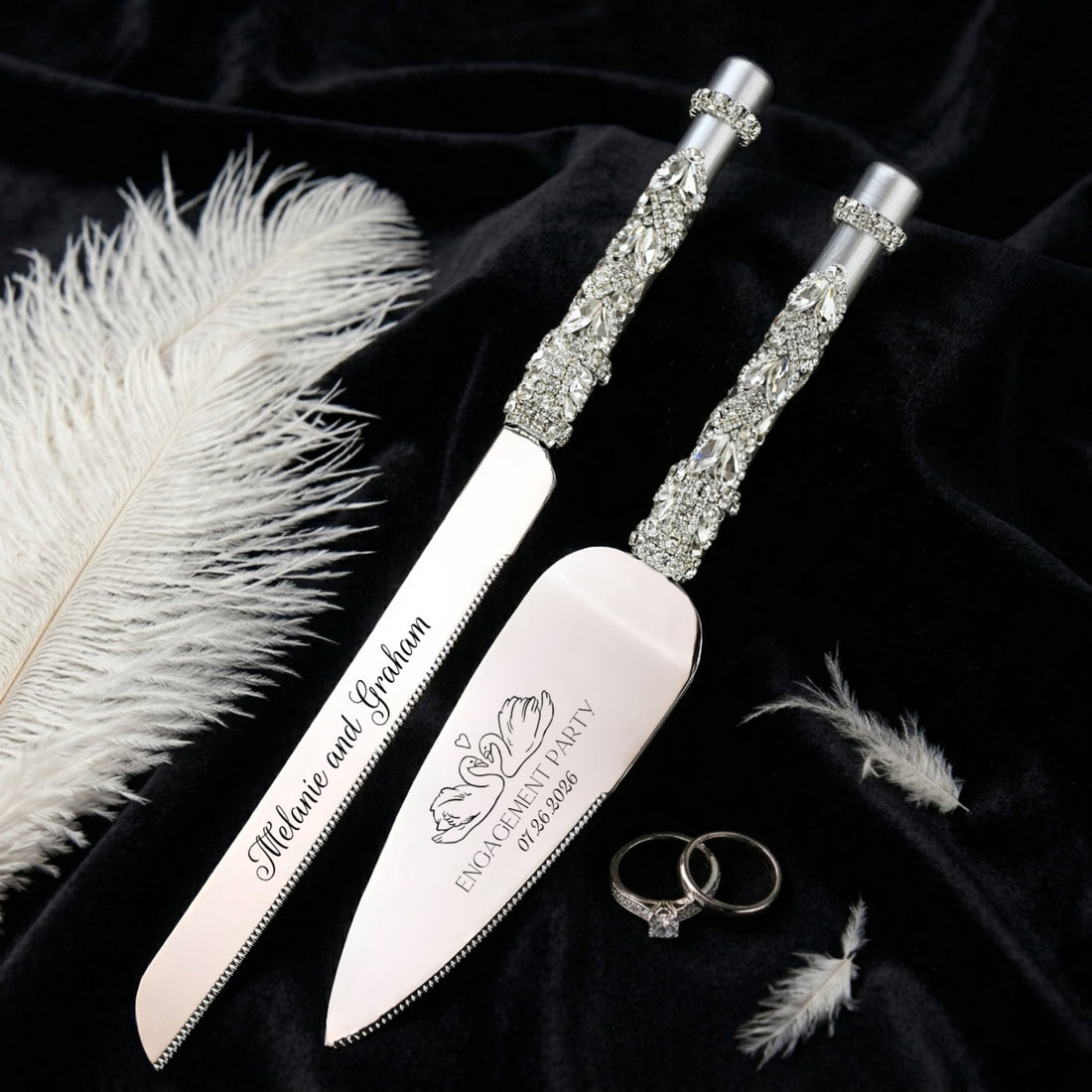 Swan Silver Cake Set - ELENA HONCH