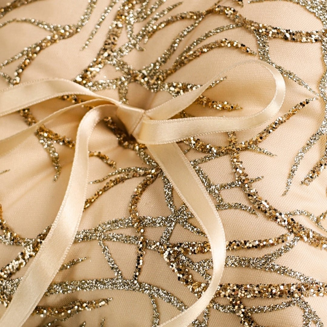 Wedding Pillow For Rings Gold - ELENA HONCH