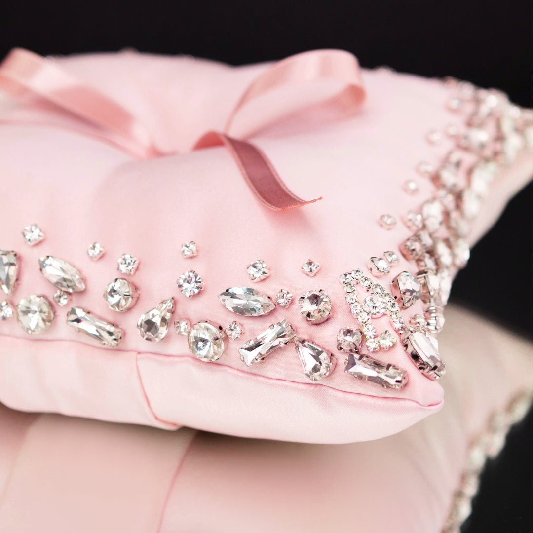 Wedding Pillow For Rings In Blush - ELENA HONCH