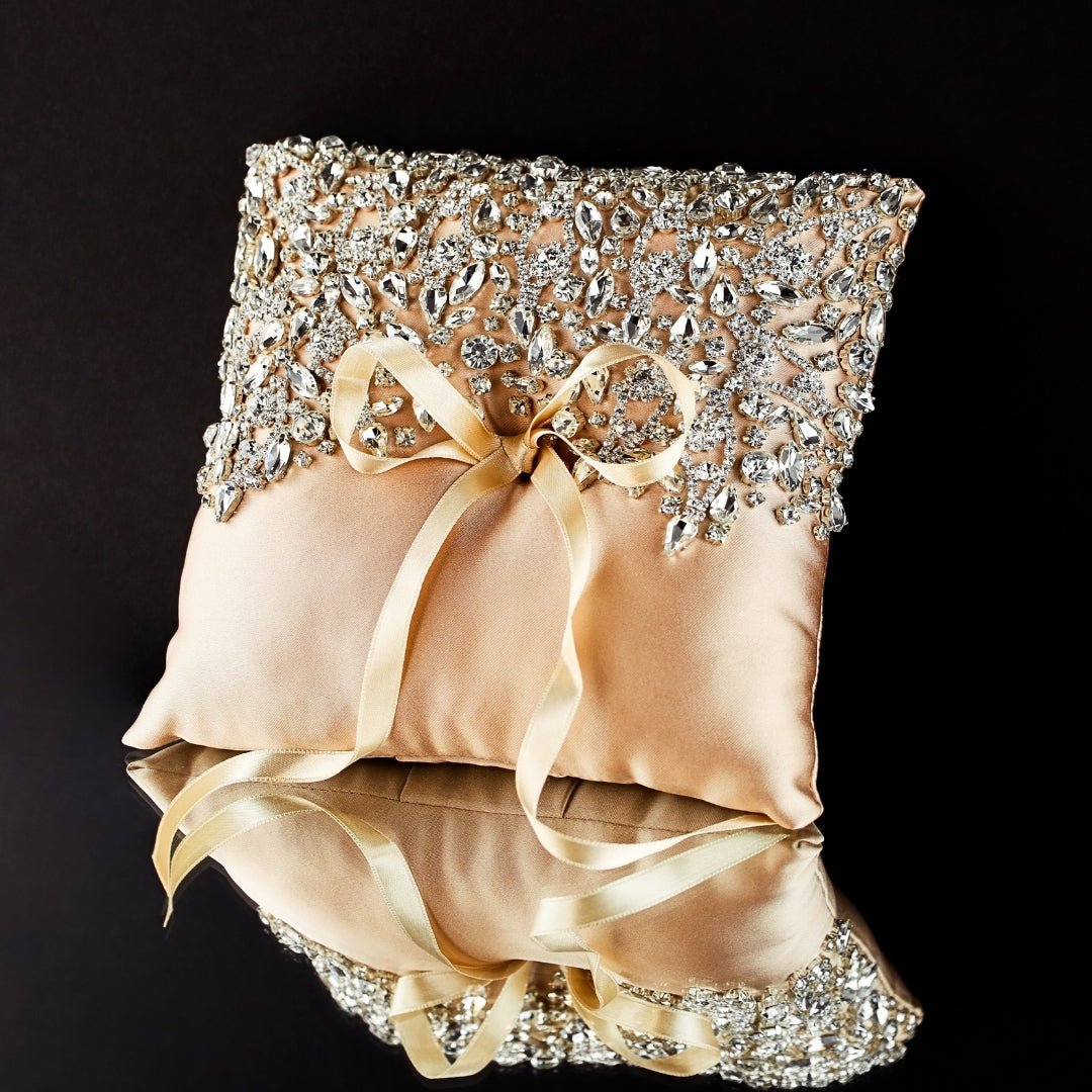 Wedding Pillow For Rings In Champagne - ELENA HONCH