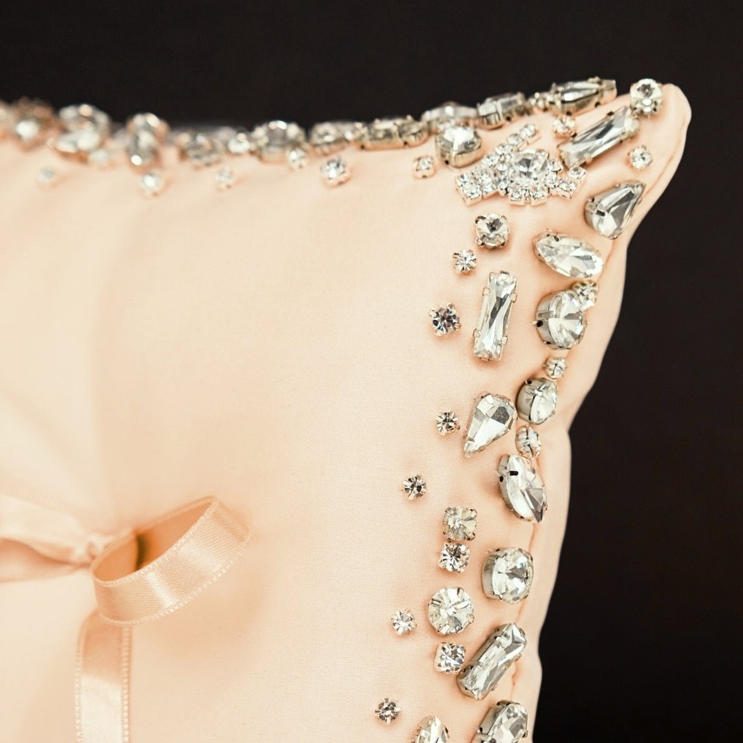 Wedding Pillow For Rings In Champagne - ELENA HONCH