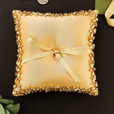 Wedding Pillow For Rings In Gold - ELENA HONCH
