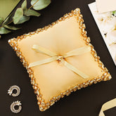 Wedding Pillow For Rings In Gold - ELENA HONCH