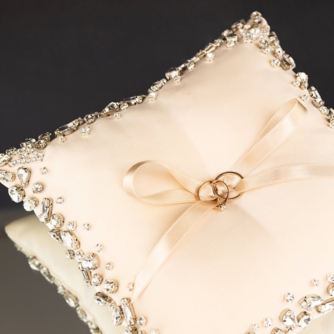 Wedding Pillow For Rings In Ivory - ELENA HONCH