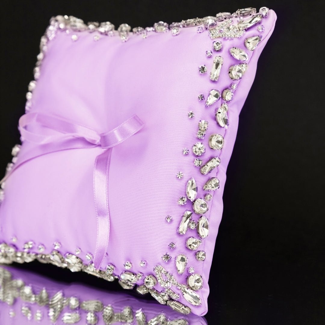 Wedding Pillow For Rings In Lavender - ELENA HONCH