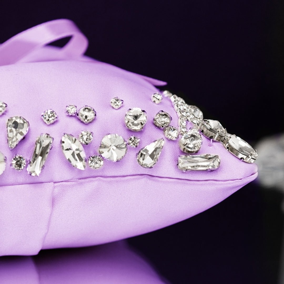 Wedding Pillow For Rings In Lavender - ELENA HONCH