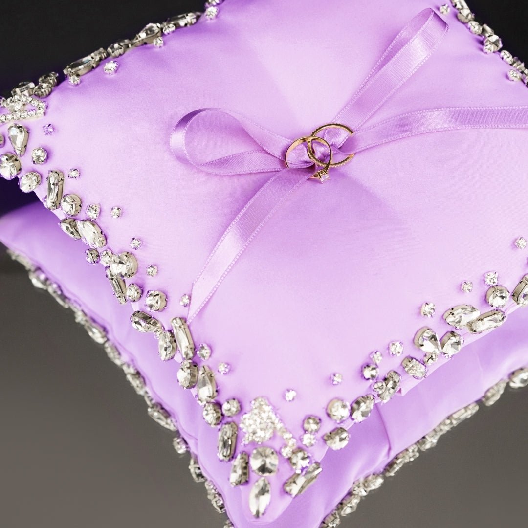 Wedding Pillow For Rings In Lavender - ELENA HONCH