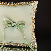 Wedding Pillow For Rings In Olive - ELENA HONCH