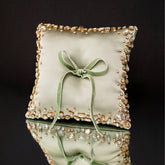 Wedding Pillow For Rings In Olive - ELENA HONCH