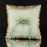 Wedding Pillow For Rings In Olive - ELENA HONCH