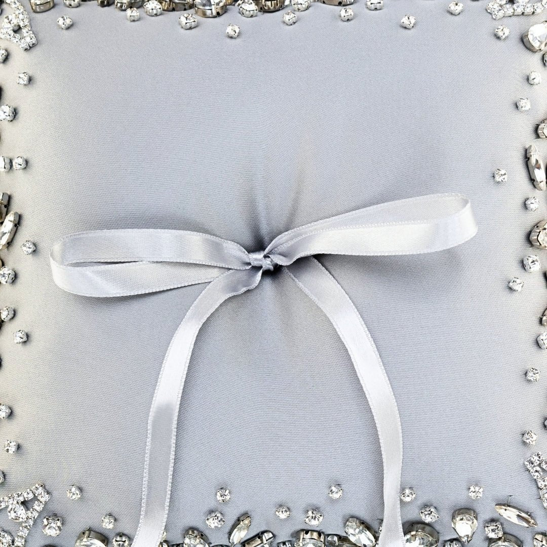 Wedding Pillow For Rings In Silver - ELENA HONCH