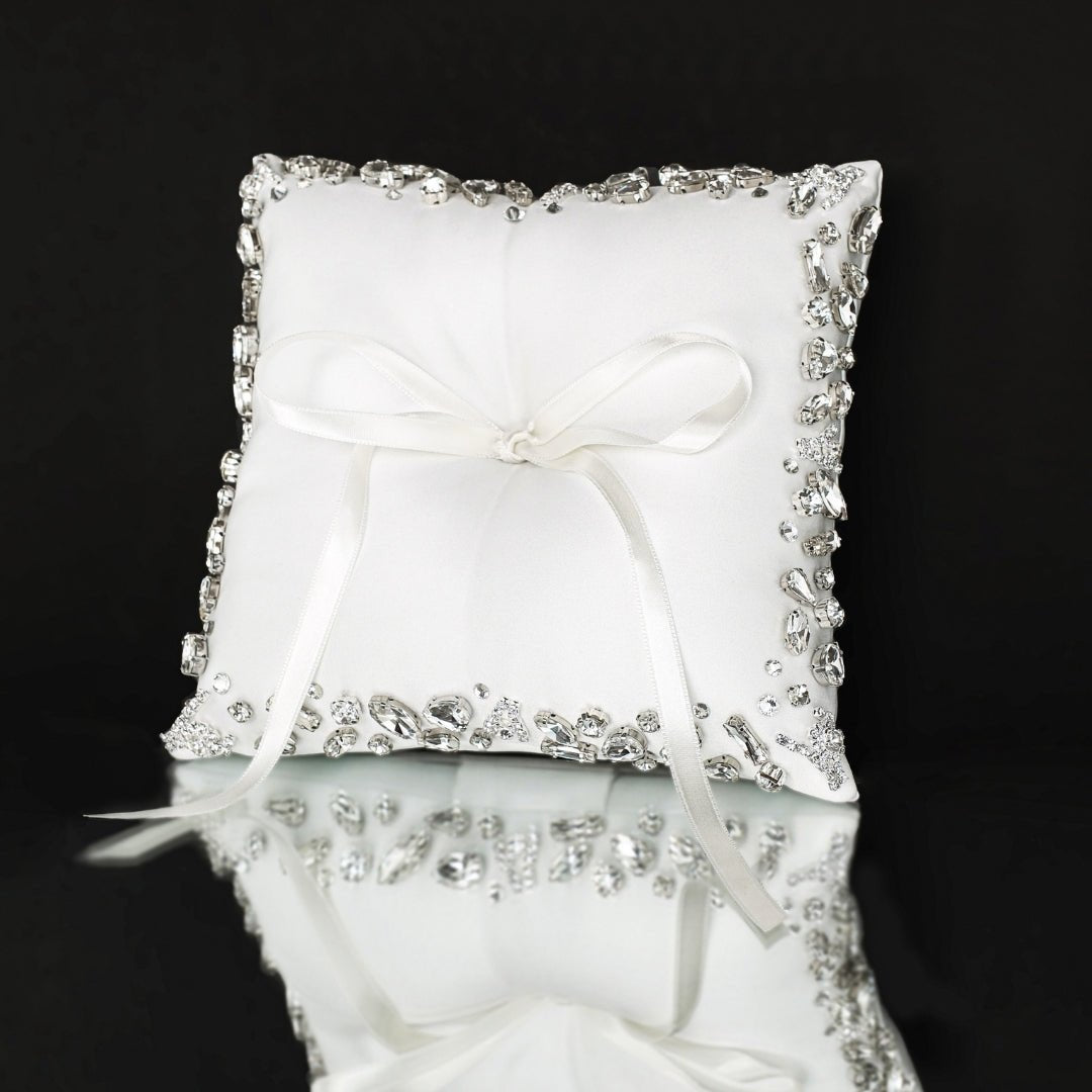 Wedding Pillow For Rings In White - ELENA HONCH