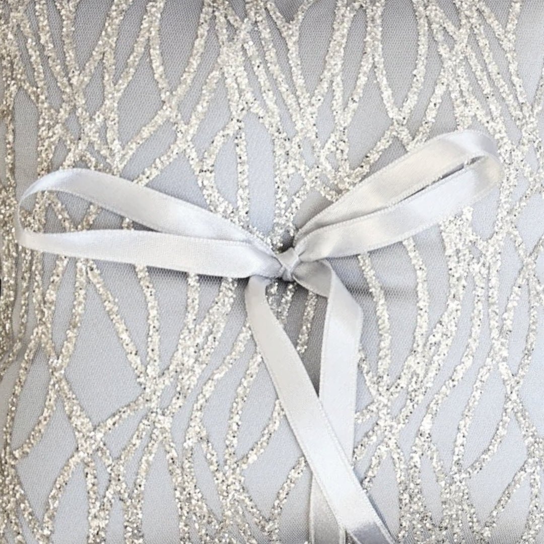 Wedding Pillow For Rings Silver - ELENA HONCH