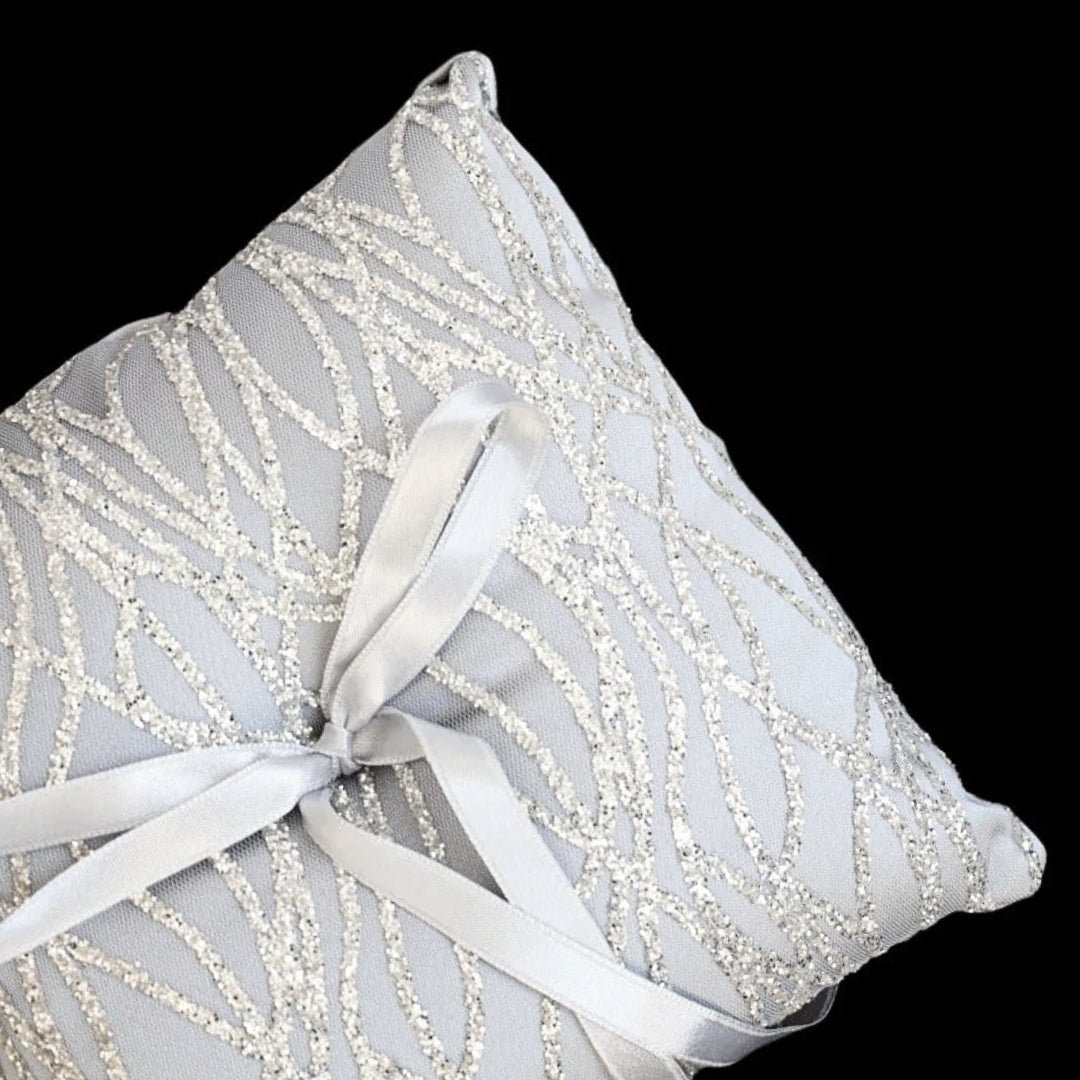 Wedding Pillow For Rings Silver - ELENA HONCH