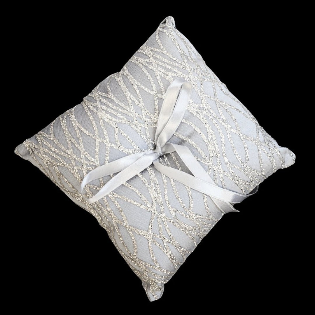 Wedding Pillow For Rings Silver - ELENA HONCH