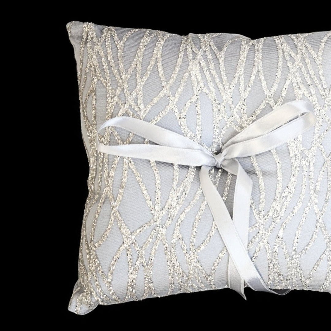 Wedding Pillow For Rings Silver - ELENA HONCH