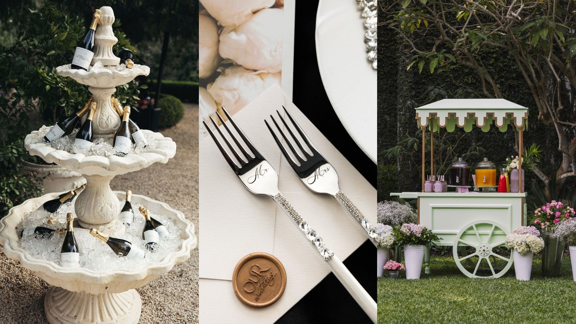 50 Wedding Food & Drink Display Ideas That Go Beyond Champagne Towers (2026 Trends) - ELENA HONCH