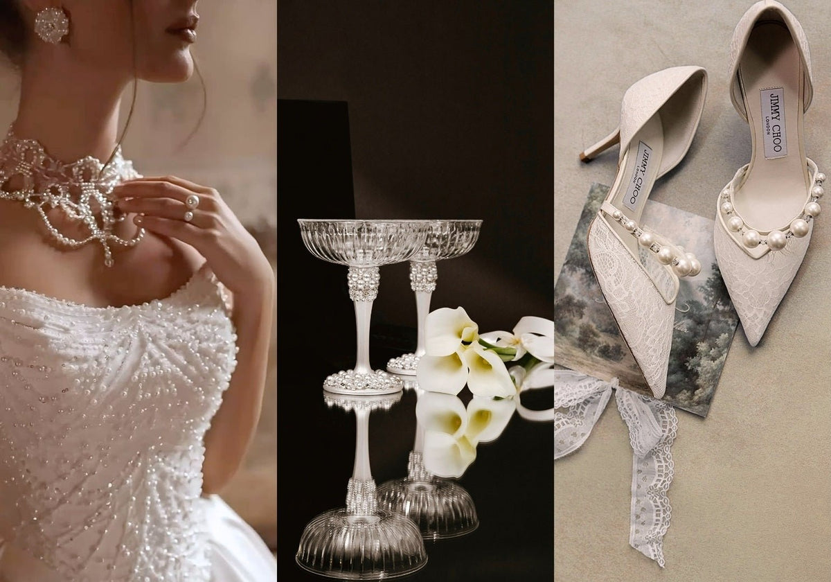 Pearl Wedding Ideas: Elegant Ways to Incorporate Pearls Into Your Big Day, From Bridal Dress to Table Decor - ELENA HONCH