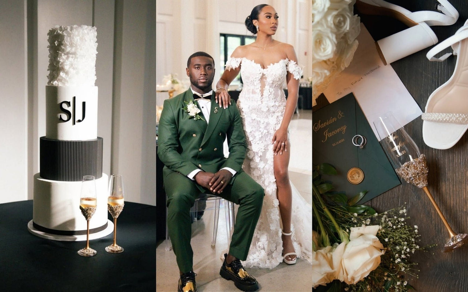 Savian Gabrielle & Jacorey Crawford Wedding: Their Love Story, Luxury Wedding Inspiration & Elegant Details - ELENA HONCH
