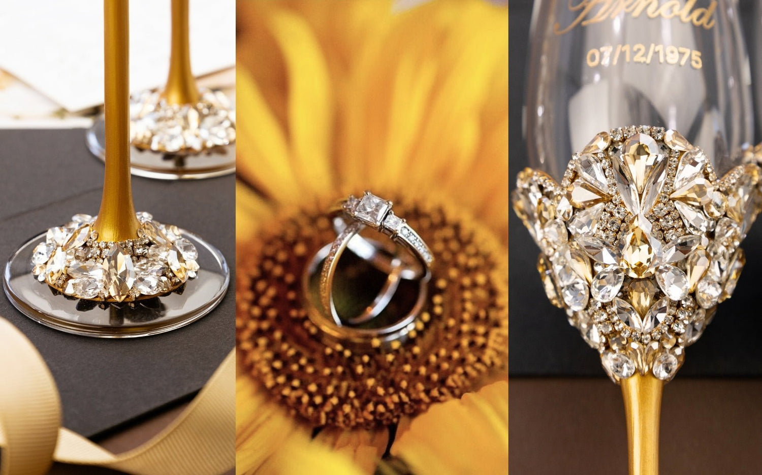 Sunflower Wedding Ideas 2026: Elegant Ivory and Gold Decor, Modern Wedding Trends with Personalized Details - ELENA HONCH