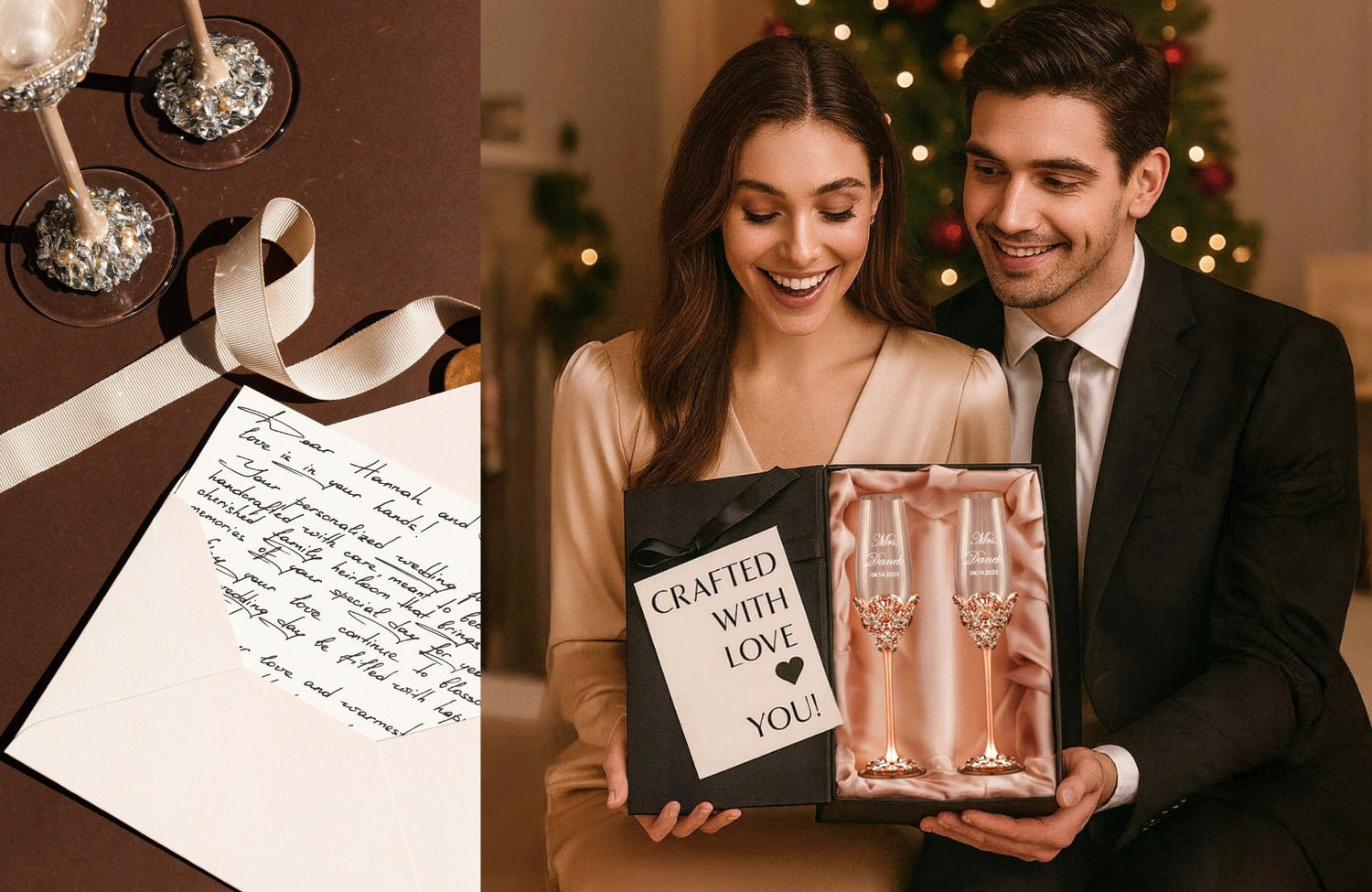 Unique Christmas Gifts for Engaged Couples: Custom Sets for Their First Holiday Together - ELENA HONCH