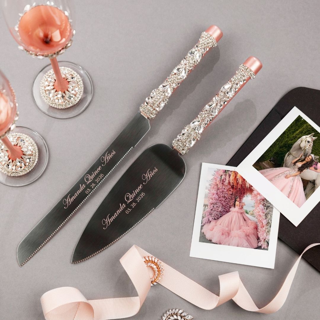 Custom Quinceañera Gift Set Ivy Blush