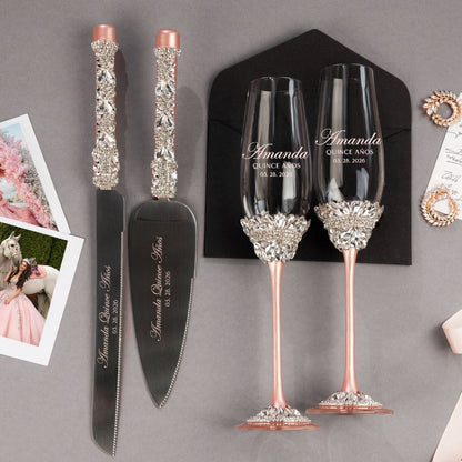 Custom Quinceañera Gift Set Ivy Blush