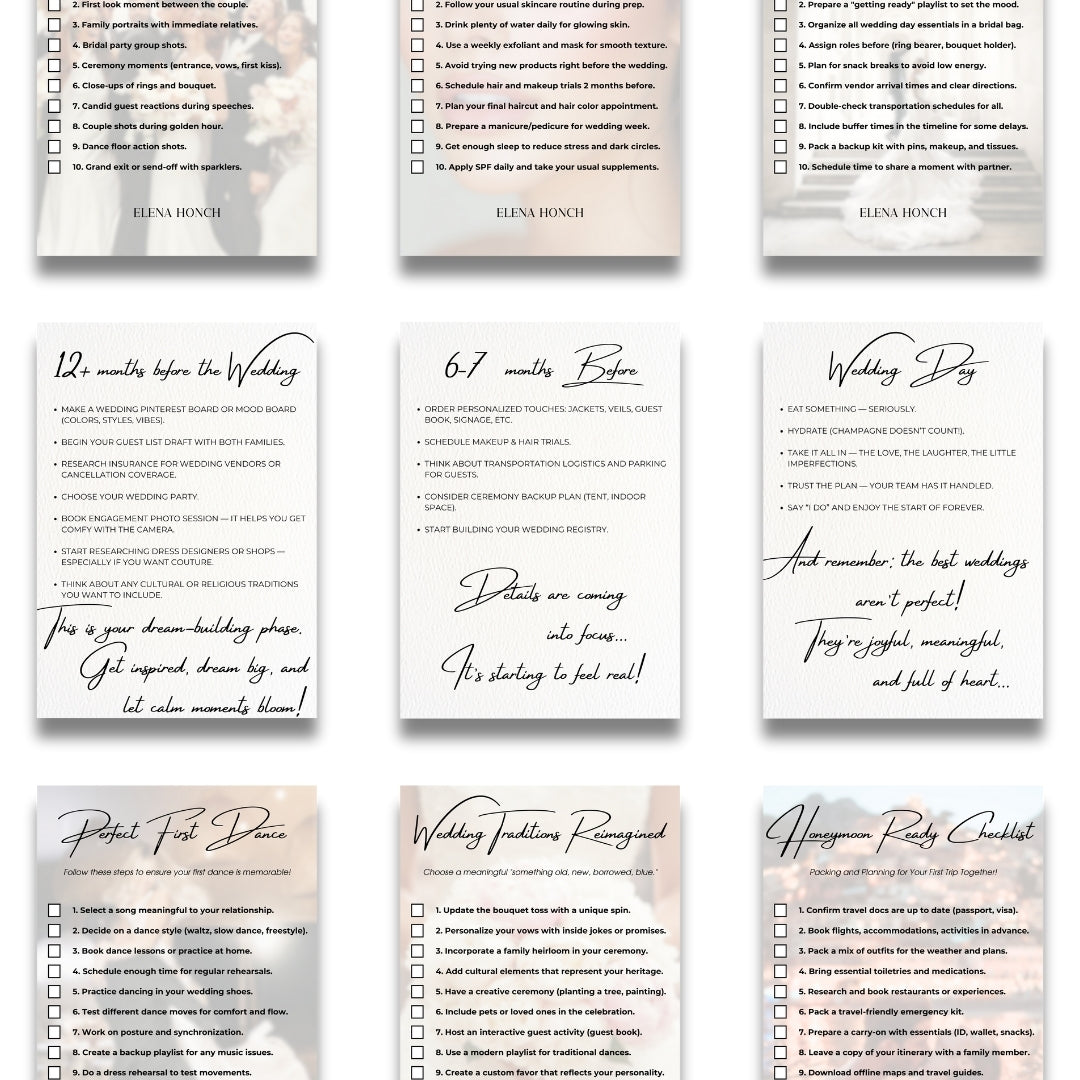 The Ultimate Wedding Planning Checklist and Timeline 12 Months Before Wedding