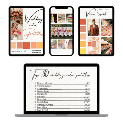 Top 30 Wedding Color Palettes 100+ Pages