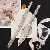 25 Anniversary Flower Flutes & Cake Set Silver - ELENA HONCH