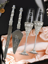 25 Anniversary Ivone Glasses & Cake Set Silver - ELENA HONCH