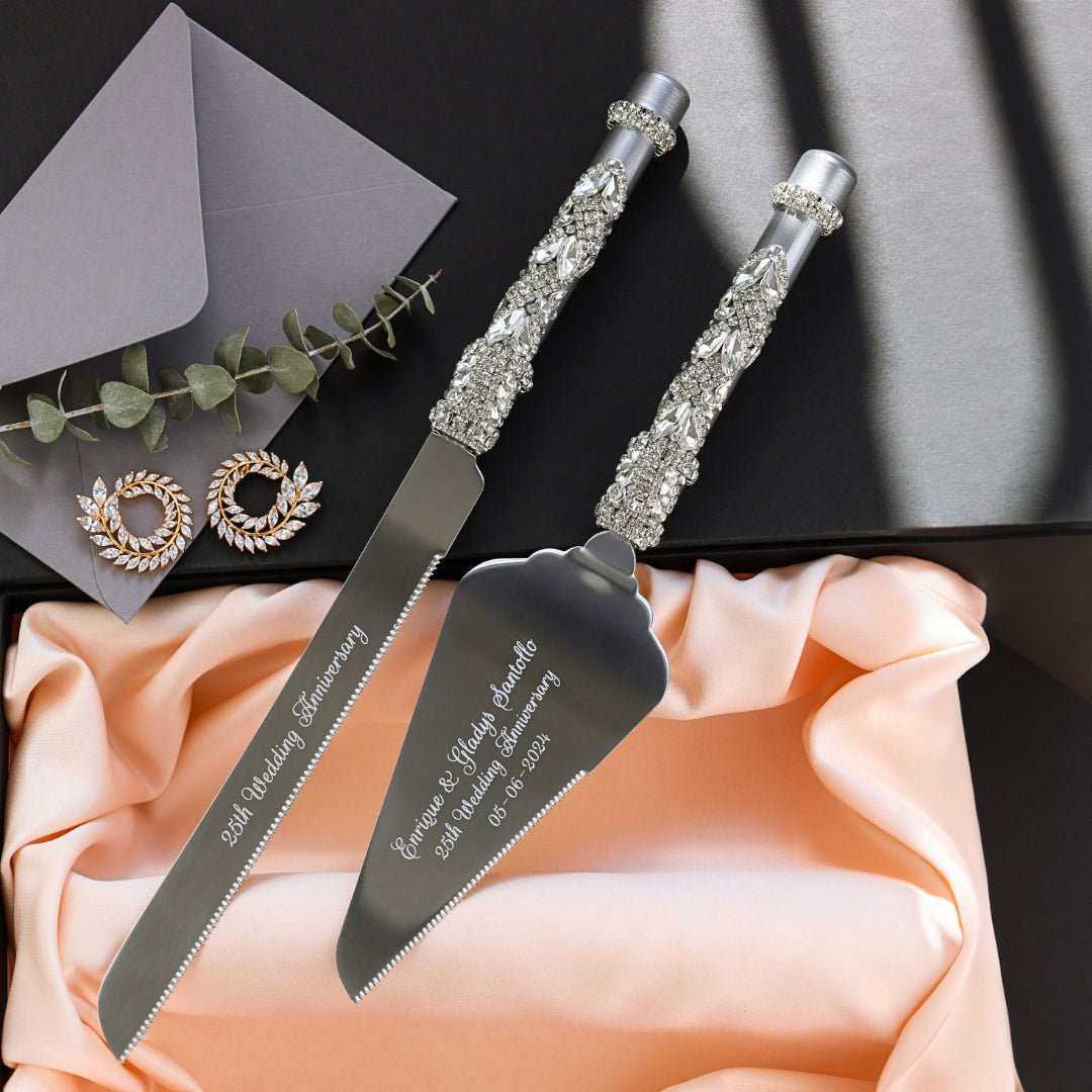 25th Anniversary Silver Cake Set - ELENA HONCH