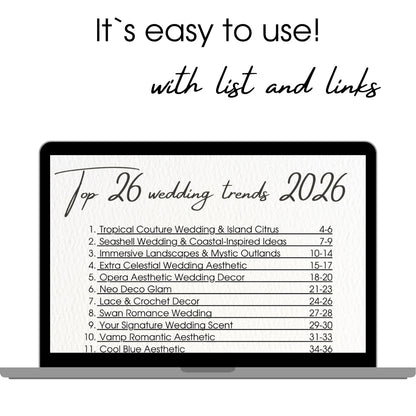 26 Wedding Trends &amp; Colors for 2026 Every Bride Needs to Know - ELENA HONCH