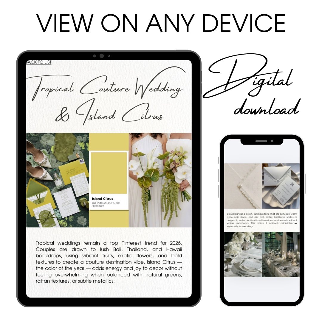 26 Wedding Trends &amp; Colors for 2026 Every Bride Needs to Know - ELENA HONCH