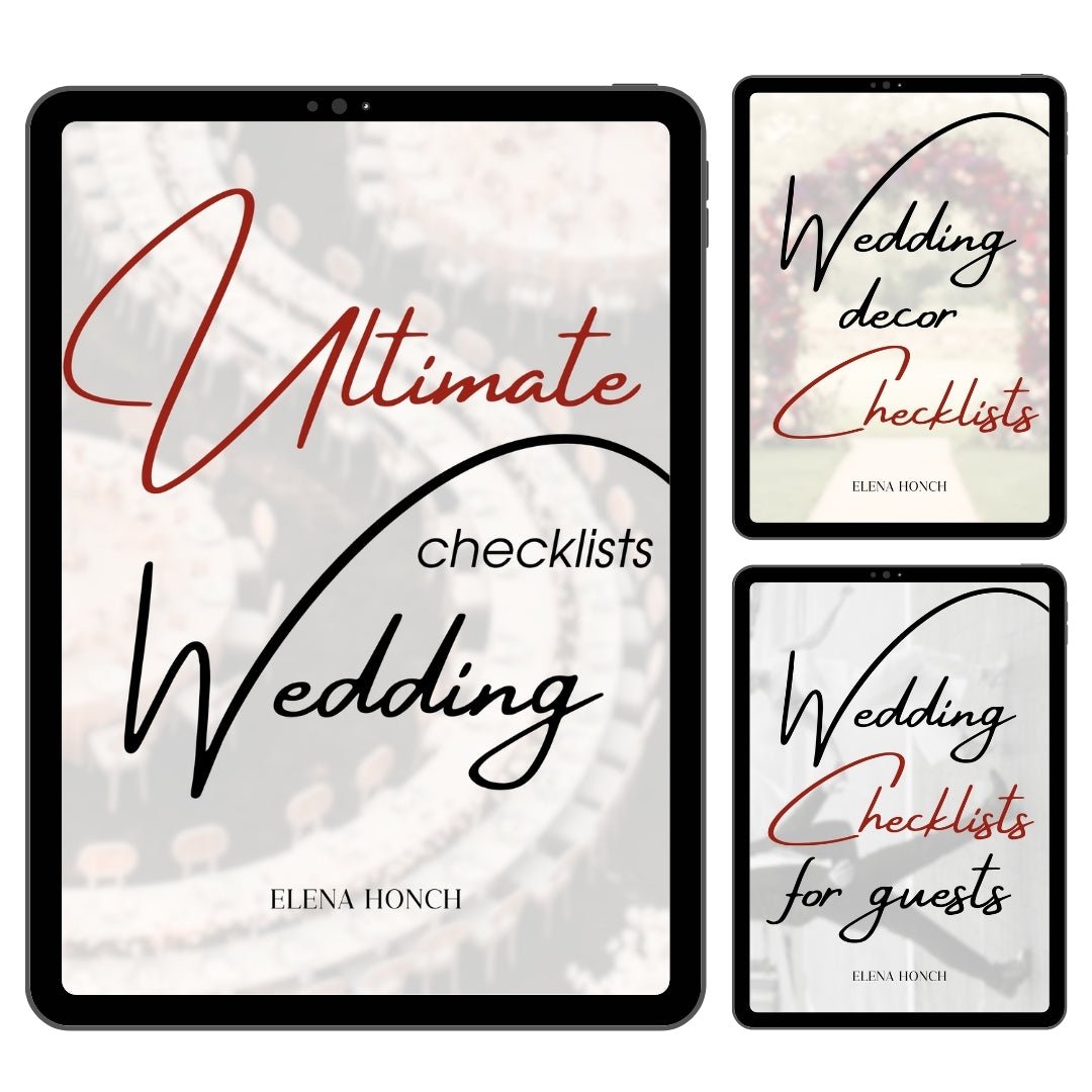 3 - in - 1 Wedding Planning Bundle: 12 Month Timeline, Complete Decor Checklist & Checklist for Guest - ELENA HONCH