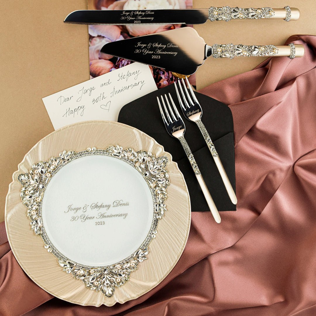 30th Anniversary Ivory Set For Cake - ELENA HONCH
