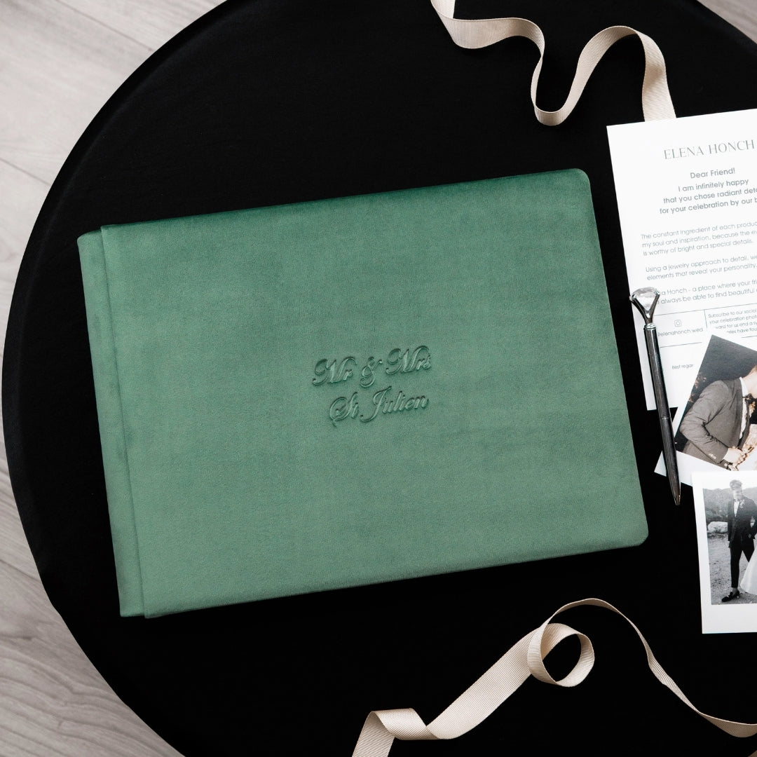 Guest Book in Sage Green