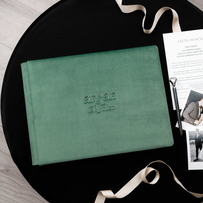 Guest Book in Sage Green