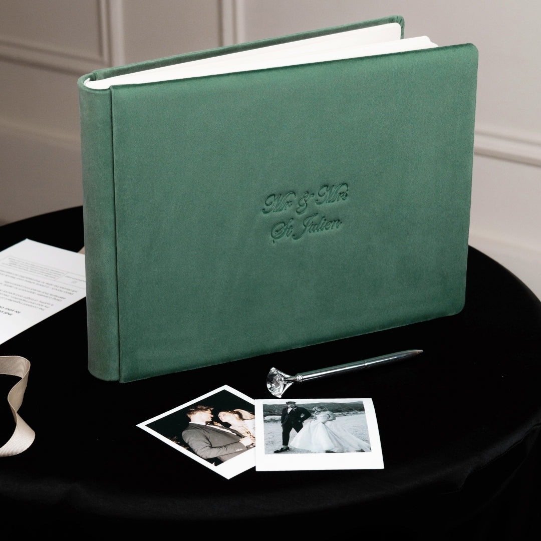 Guest Book in Sage Green