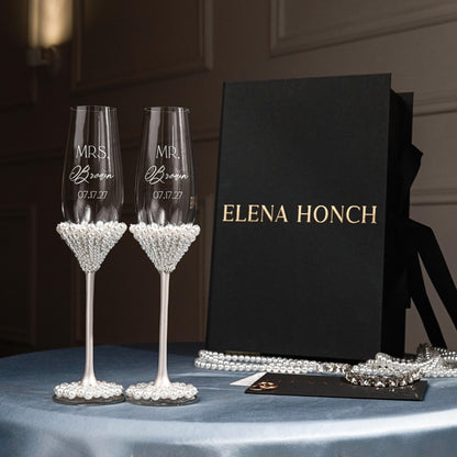 Coastal White Pearl Flutes