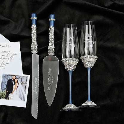 Flutes Ivy &amp; Cake Set in Navy Color