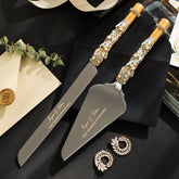 50th Anniversary Blossom Gold Glasses & Cake Set - ELENA HONCH