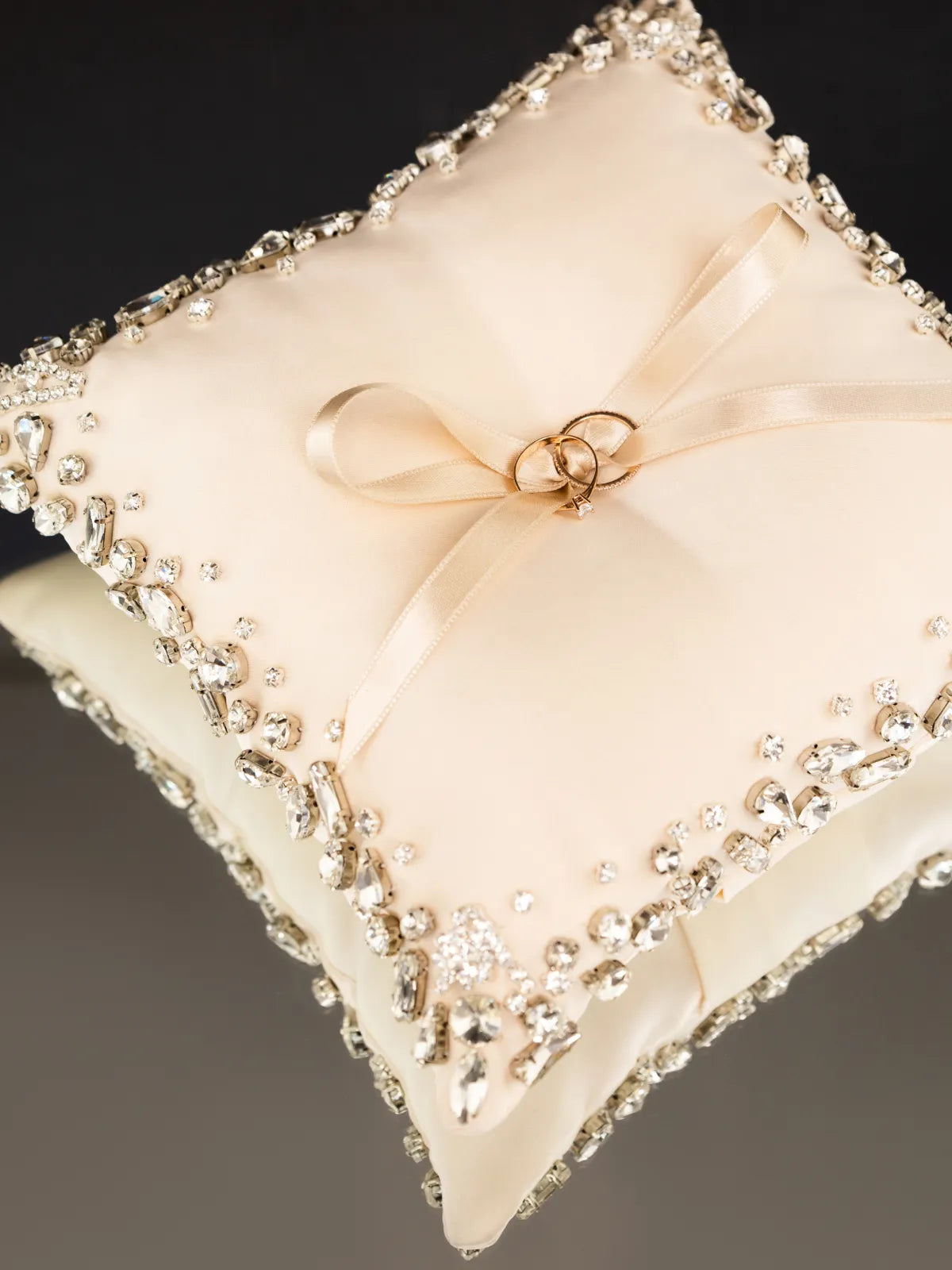 Wedding Pillow For Rings In Ivory