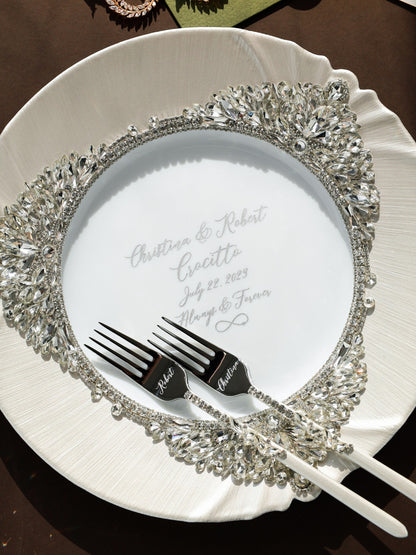 Plate And Forks White Set