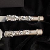60th Anniversary Blossom Glasses & Cake Set Ivory With Pearls - ELENA HONCH