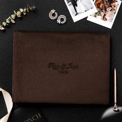 Guest Book in Chocolate Brown