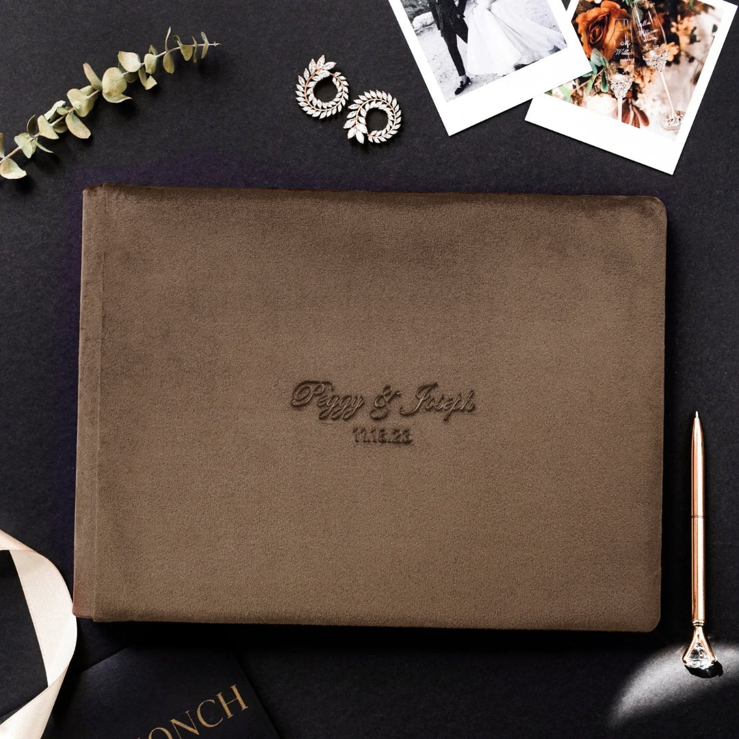 Guest Book in Brown