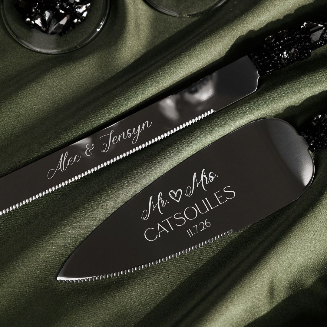 Ruta Flutes with Cake Set in Black