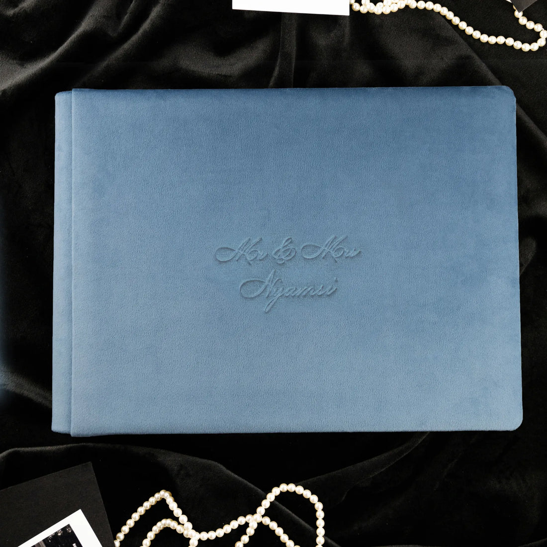 Guestbook in dusty blue